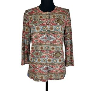 Lauren Jeans Co. Ralph Lauren Southwest Aztec‎ Button Front Cardigan – Size L